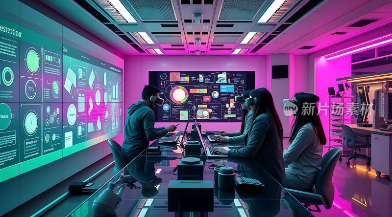 未来科技实验室虚拟现实与数据分析会议