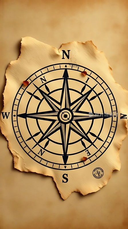 古旧罗盘指南针