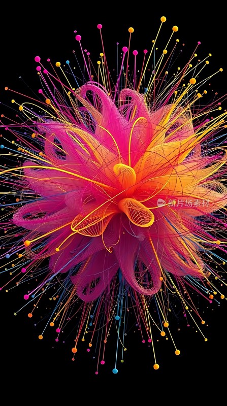 五彩缤纷的花朵绽放