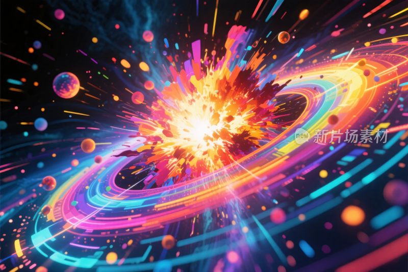 宇宙能量爆炸特效图