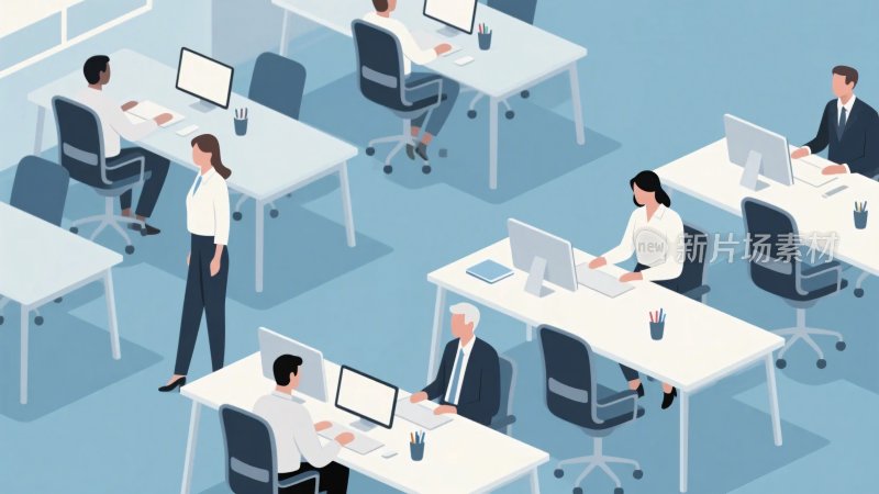 办公场景插画
