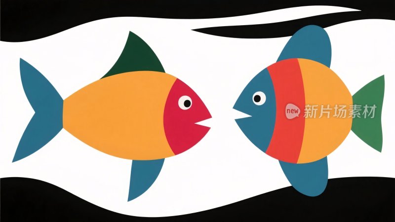卡通鱼插画