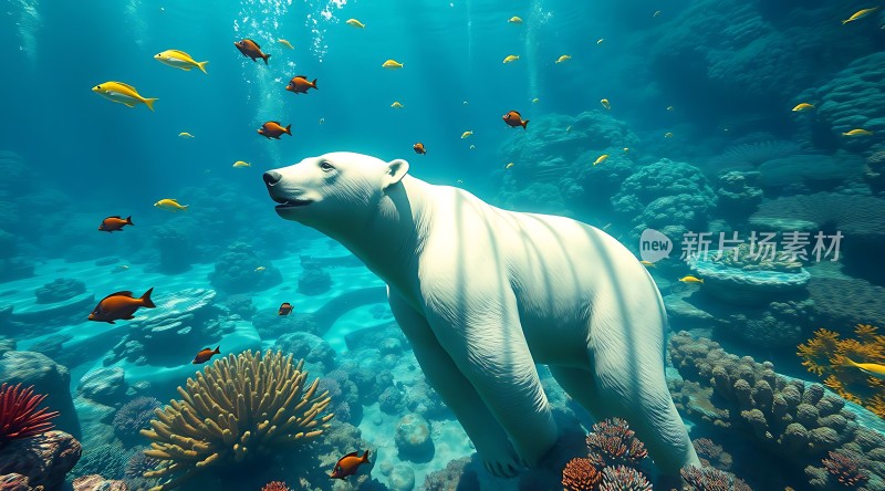 北极熊与海洋生物共舞