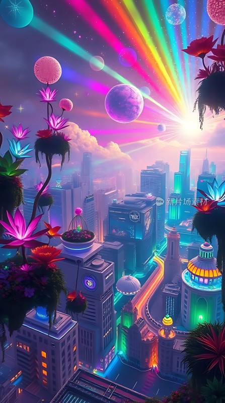 霓虹城市梦幻世界