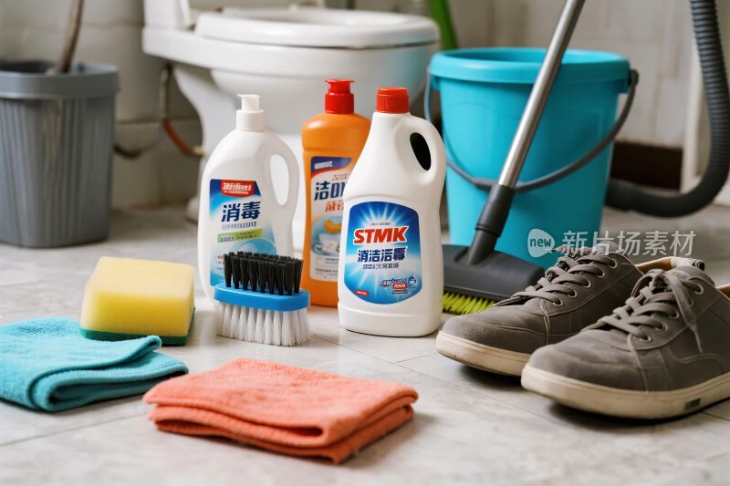 卫生间清洁用品陈列