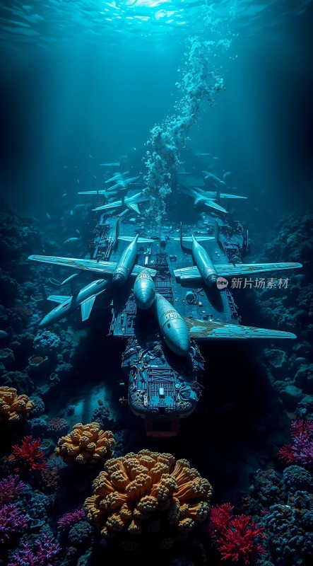 海底航母与珊瑚礁