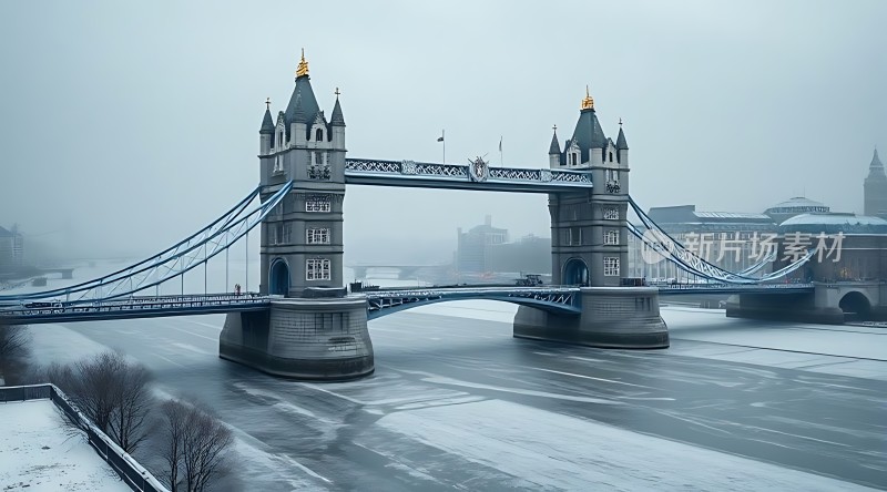 伦敦塔桥雪景
