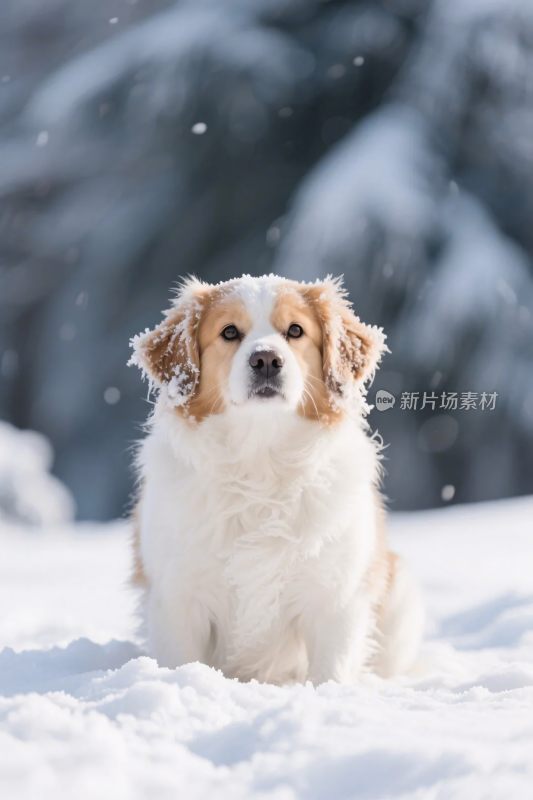 狗狗雪地画面