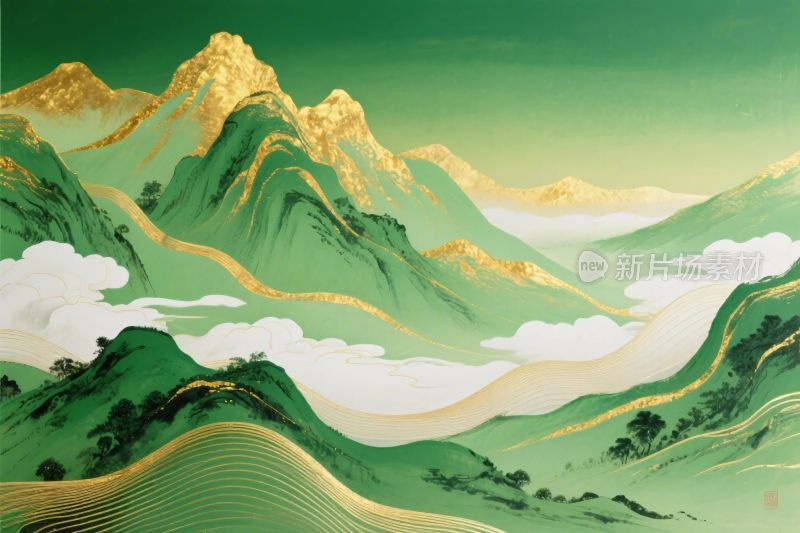 中国风山水插画