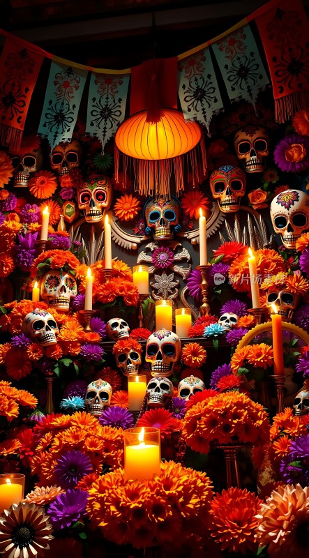 万圣节骷髅花烛祭