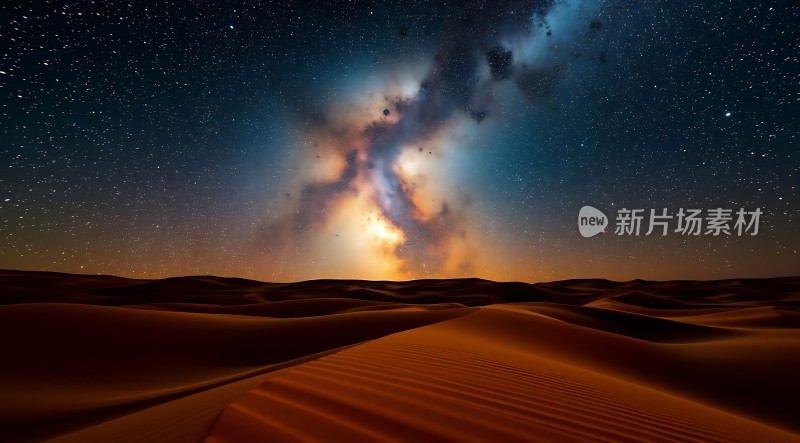 星空下的金色沙漠