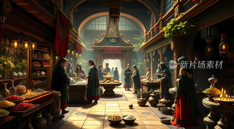 古风集市繁华景象