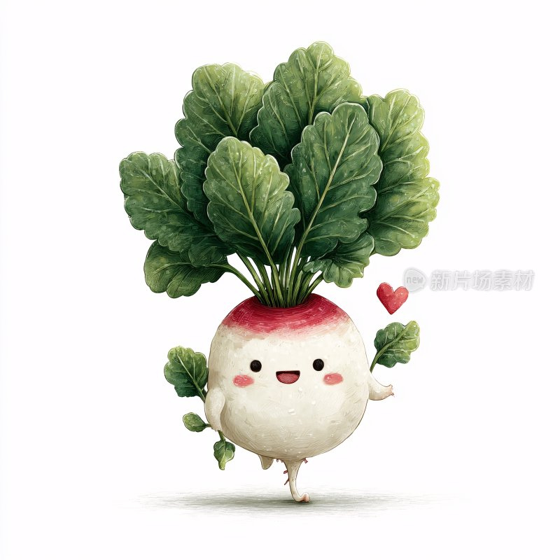 可爱卡通萝卜形象插画