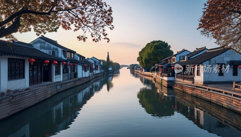 苏州枫桥运河景