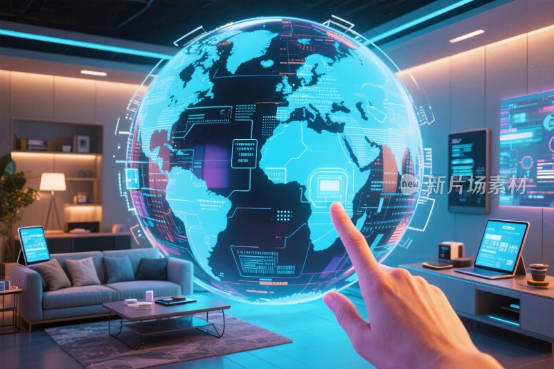 虚拟地球交互场景