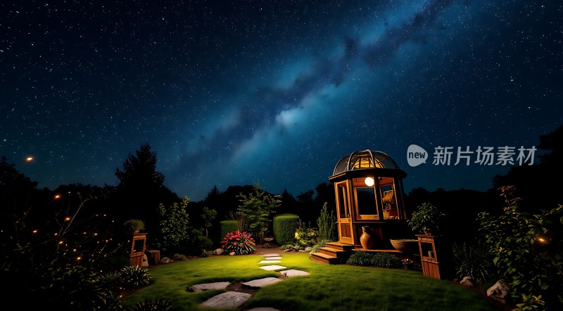 星空下的温馨小屋