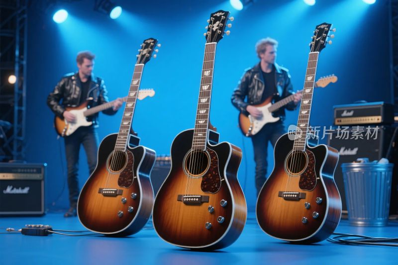 乐队舞台吉他表演