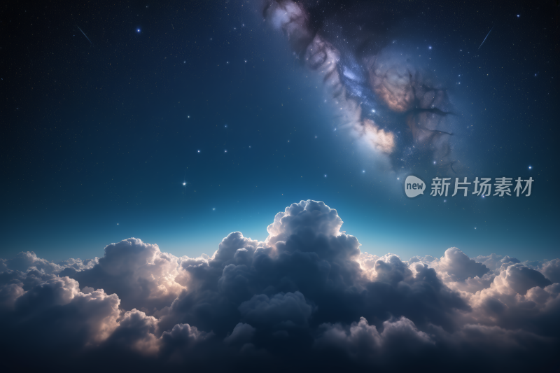 一张银河系的夜空图片高清背景纹理图片