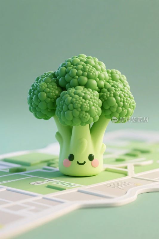 可爱拟人化西兰花小摆件