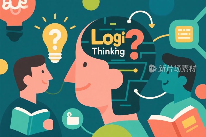 创意逻辑思维插画