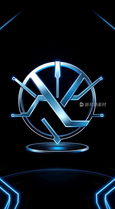 科技未来主义标志设计