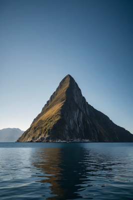 山倒映在湖水中高清风景图片