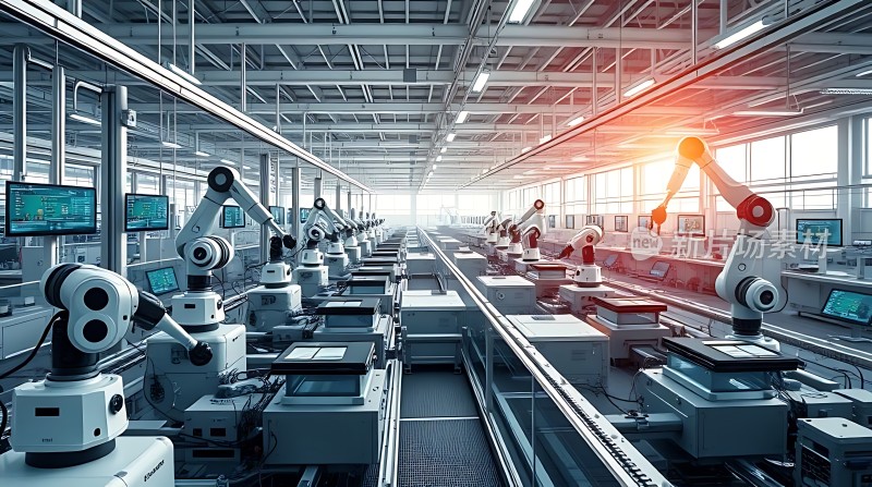 智能工厂机器人生产线高效运作