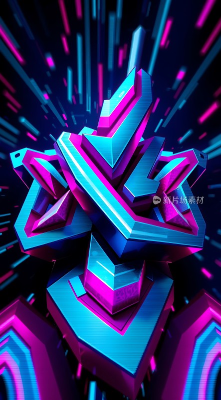 霓虹幻影几何世界