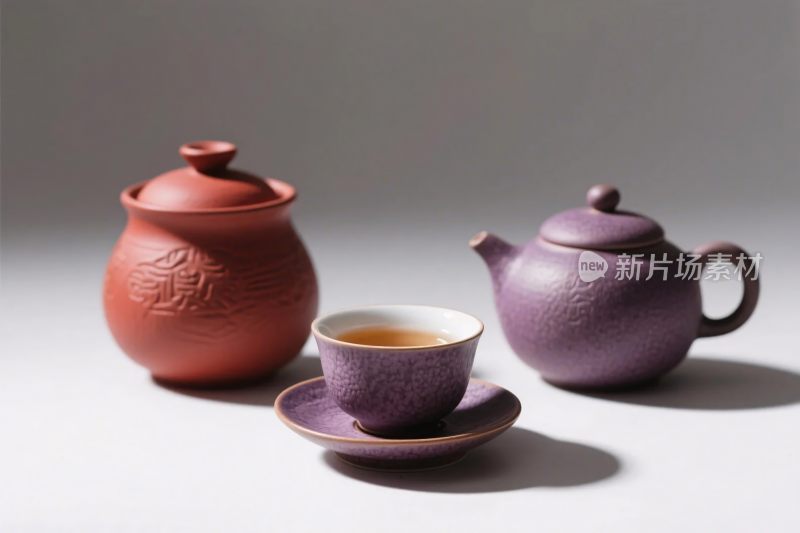 传统茶具静物展示