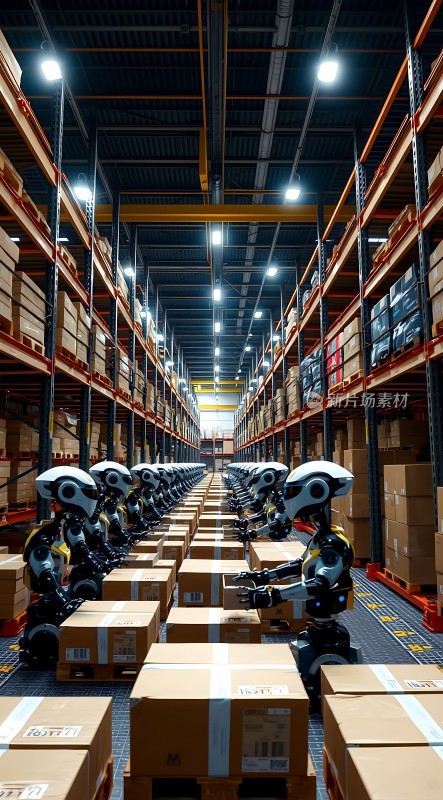 智能机器人仓库搬运货物