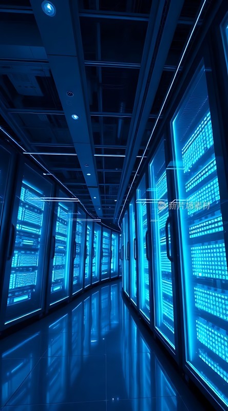 科技感数据中心走廊