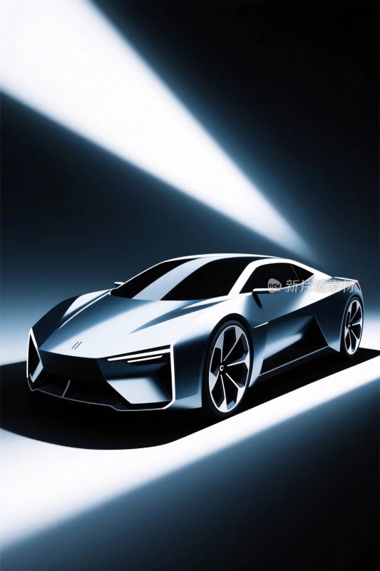 未来概念跑车插画