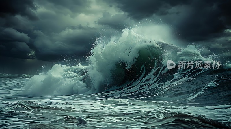 风暴来袭海浪翻滚气势磅礴！