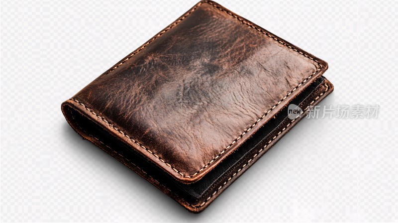 复古棕色皮质钱包
