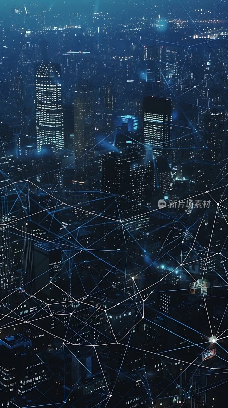 未来城市网络之夜