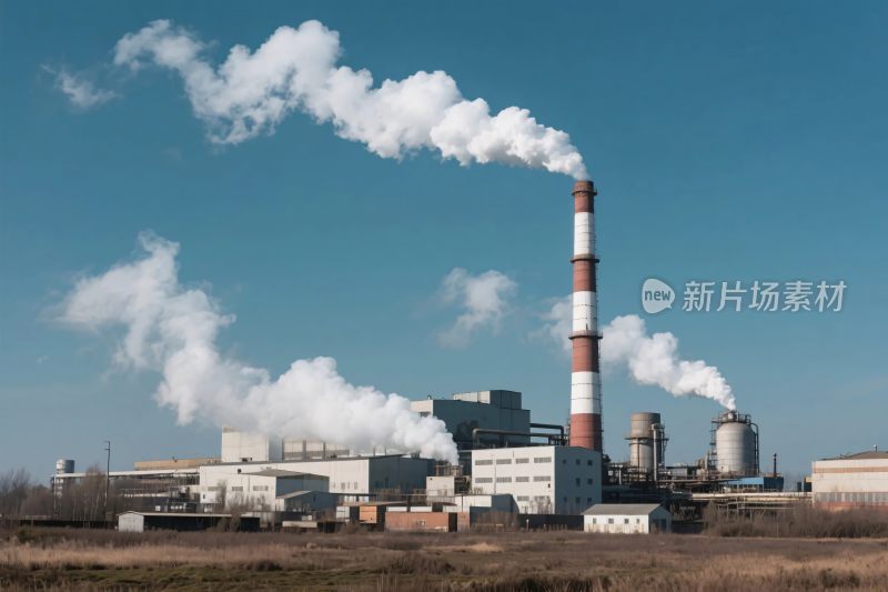 烟囱林立的工业工厂