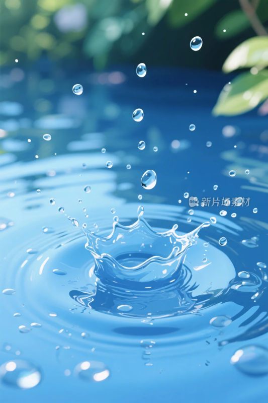 水滴溅起水花动态效果