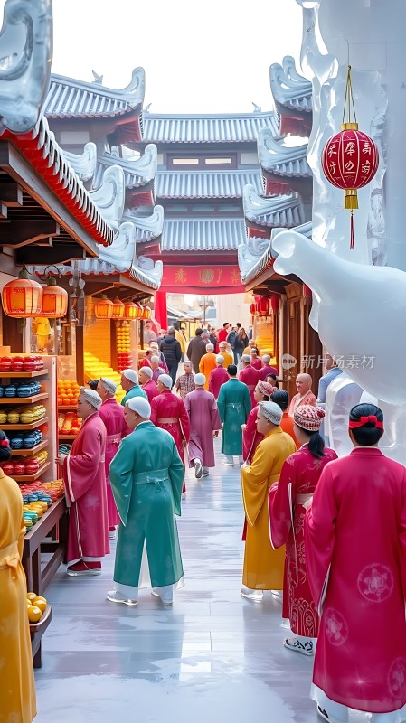 古风集市繁华景象