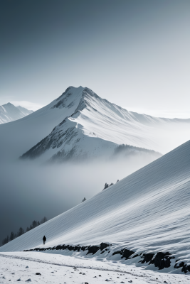 雪山景色高清风景摄影图片