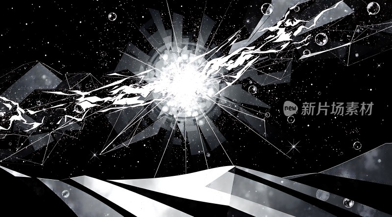 新片场素材科技感爆炸视觉效果