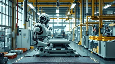 智能机器人操作生产线 智能机器人操作生产线