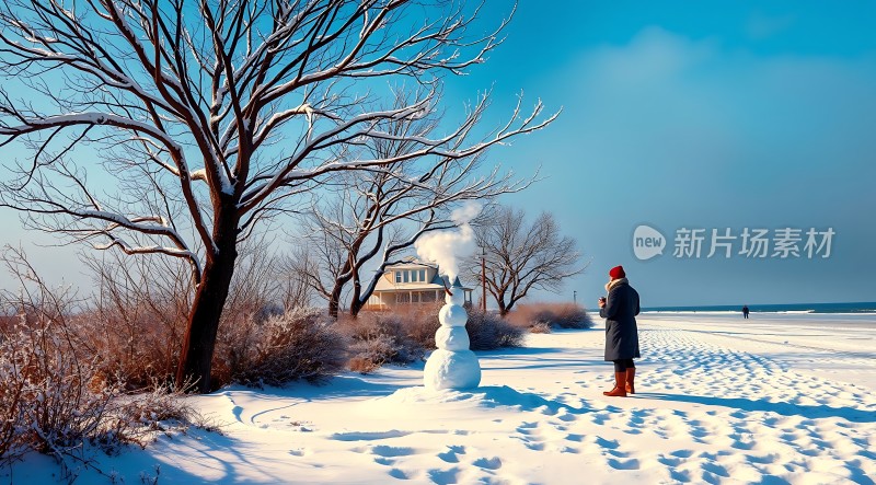 雪地里的温馨时刻