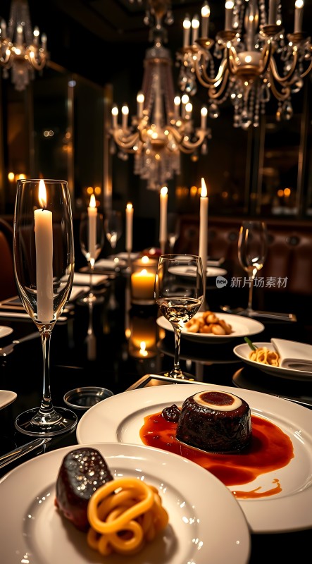 烛光晚餐浪漫优雅