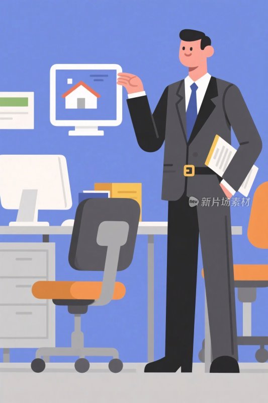商务办公插画场景