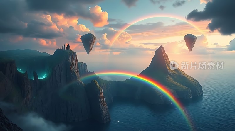 彩虹下的奇幻岛屿