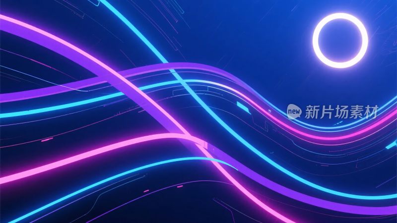 霓虹光效动感线条背景图