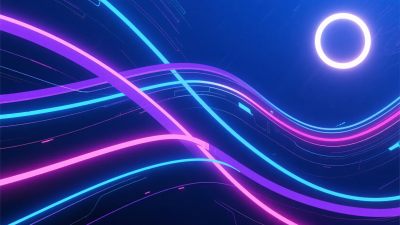 霓虹光效动感线条背景图 霓虹光效动感线条背景图