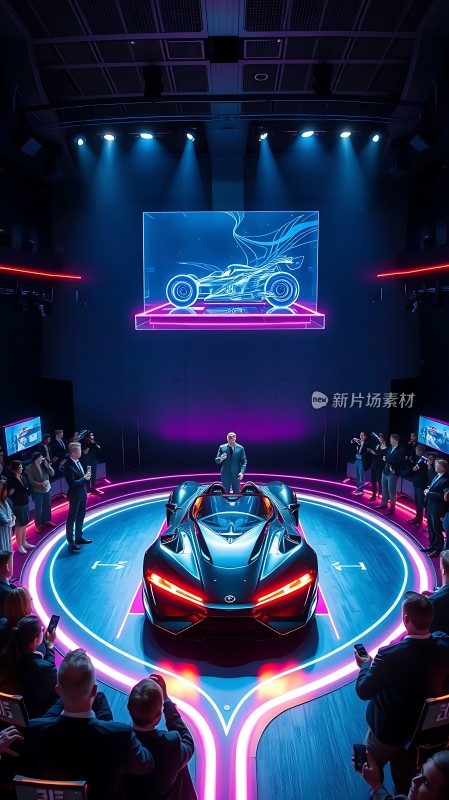 未来科技感汽车发布会现场