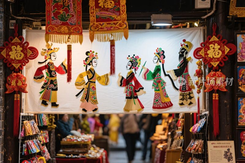 传统民俗市集年画