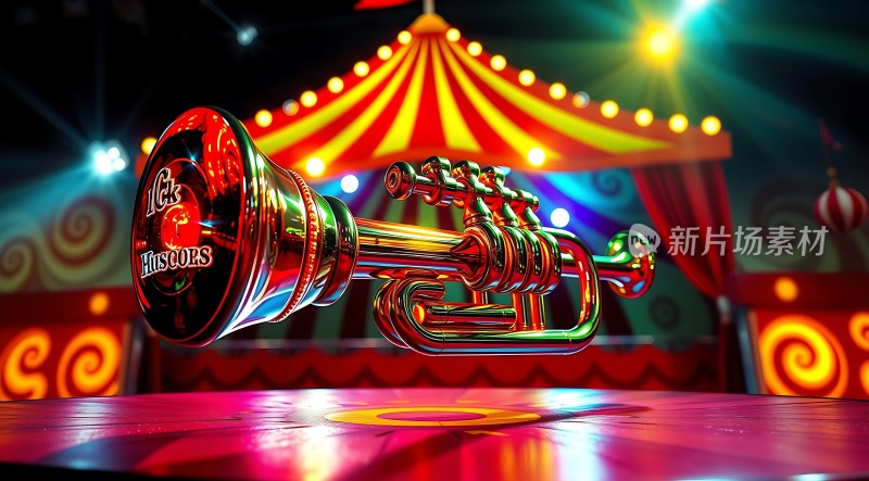 金色小号与马戏团帐篷